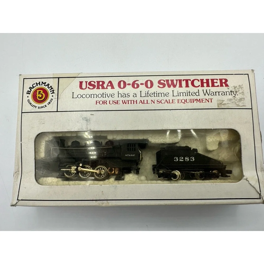 Bachmann 50552 N Scale USRA 0-6-0 Switcher Santa Fe 3283 w/ Box